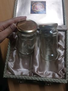 Trunk Box With 2 Glass Jars