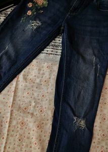 Embellished Denim Jeans