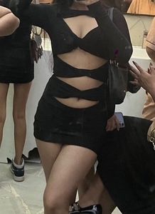 Chic Black Cutout Mini Dress