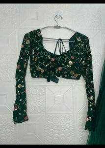 Emerald Green Sequined Lehenga Set