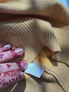 Cozy Yellow Knit Sweater
