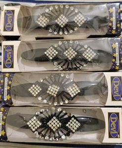 Devi Black Hair Clips pack of 4