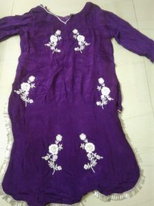 Embroidered Purple dress