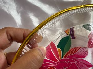 combo Plastic Silver Decorative Bowl and Tea Plate