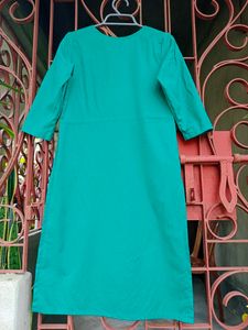 New Dark Sea Green Embroidered Kurta