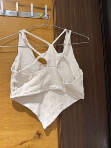 White Criss-Cross Back Tank Top
