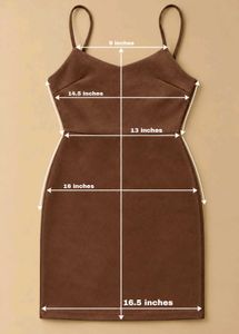 BROWN SUEDE-FEEL SPAGHETTI STRAP BODYCON MINI