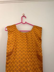 Yellow Brocade Kurta