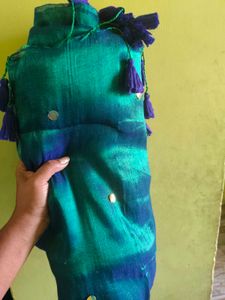 Peacock saree trending new with unstitched blouse