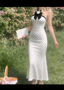 Savana Polka Dot Backless Bodycon Dress