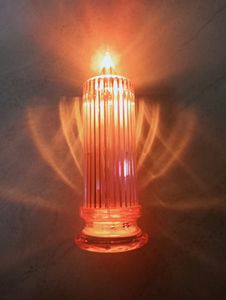 Diamond Design Pinkish Colour LED Candle