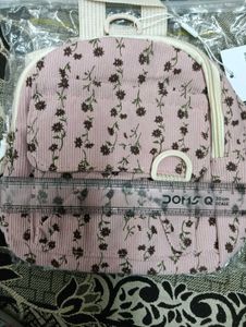 Cute Floral Corduroy Backpack