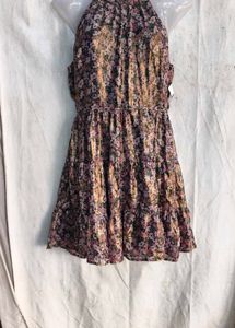 5729. Floral Tiered Mini Dress