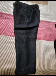 Black 2 Pc Suit Inner Jacket &amp; Pant