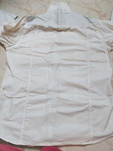 New XL Men's White Casual Button-Up Shirt