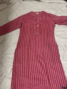 Vibrant Pink Striped Kurta