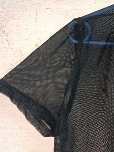 Sheer Black Kimono Shrug Long