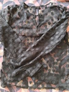 Only Black Mesh Top