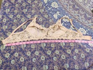 Beige Color Satin &amp; Lace Bra Panty Set(Brand New)