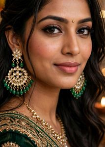 Elegant Emerald Green Dangle Earrings