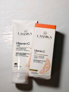 Lashika Vitamin C Face Wash & Serum Set Combo
