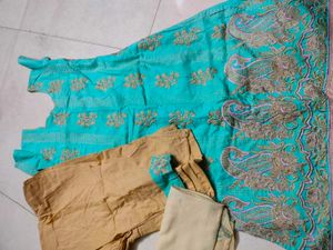 Teal Embroidered Salwar Kameez Suit