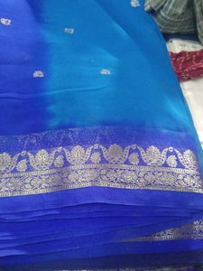 Stunning Blue Ombre Saree