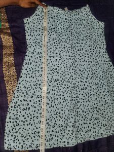Cute Blue Leopard Print Mini Dress
