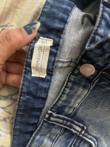 Ripped Hem Jeans