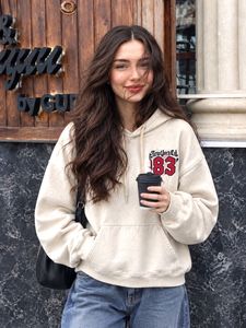 H&M Regular fit Beige Hoodie "New York Co. 83"