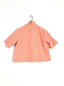 Coral Strips Crop Top(Women’s)