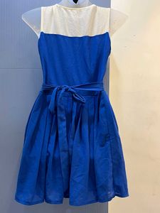 Charming Blue &amp; White A-Line Dress