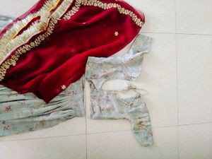 Elegant Lehenga and 2 odhaniya