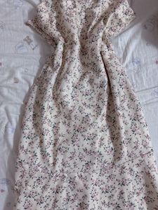 Cute Floral Print Mini Dress
