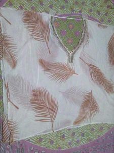 Stylish Feather Print kaftan