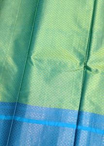 Yellow &amp; Blue Silk Saree