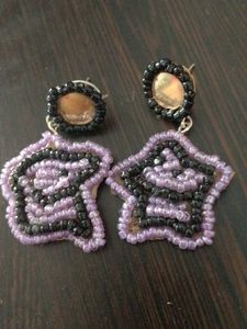 Star Beaded Dangle Earrings