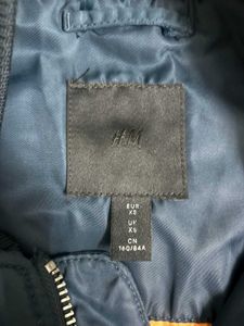 Authentic H&amp;M Men's Navy blue Bomber Jacket