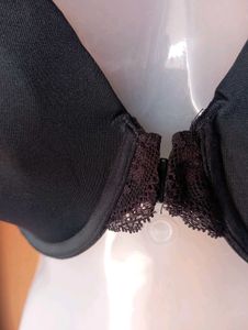 Black Push-Up Bra with Lace Detail