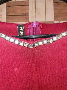 Chic Cold Shoulder Embellished Top