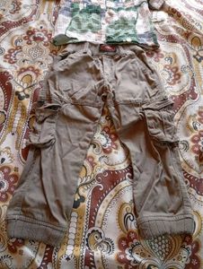 Boys Casual Shirt &amp; Cargo Pants Set
