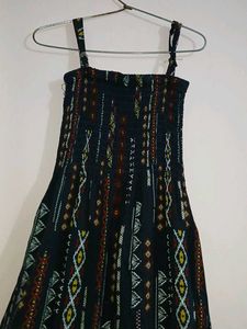 Boho Chic Printed Maxi Dress with Spaghetti Strap