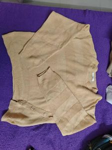 Cute Beige Knit Sweater