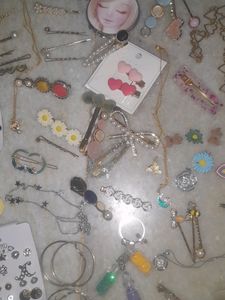 Korean Charms, Necklaces,Hair Accessories Lot