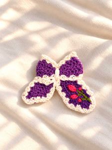 Handmade Crochet Butterfly Hair Clips