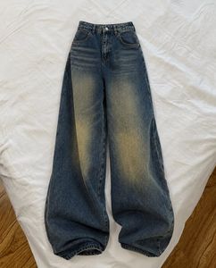 Vintage Wash Wide Leg Jeans