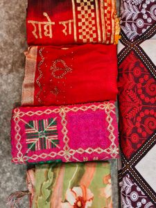 Vibrant Embroidered dupatta 3 (1free dupatt