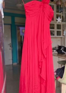 Stunning Strapless Red Gown