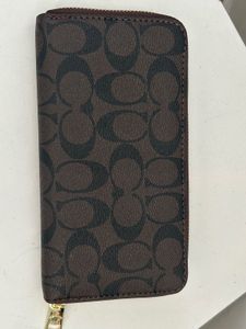 Coach Signature Zip Around Wallet