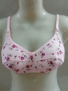 Floral Print Pink Bra
